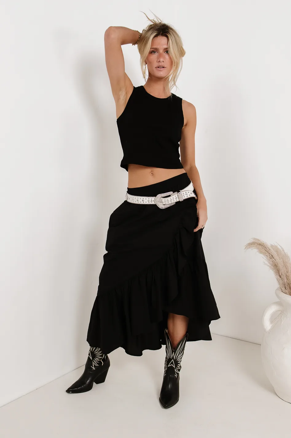 Arabella Maxi Skirt in Black - FINAL SALE - Image 3