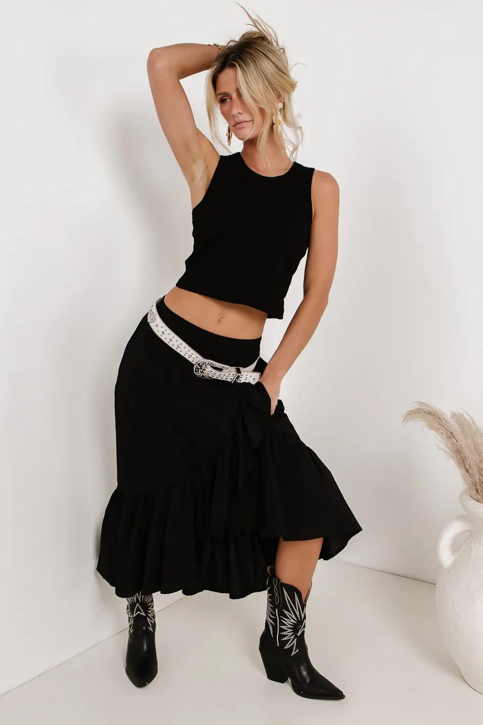 Arabella Maxi Skirt in Black - FINAL SALE - Image 5