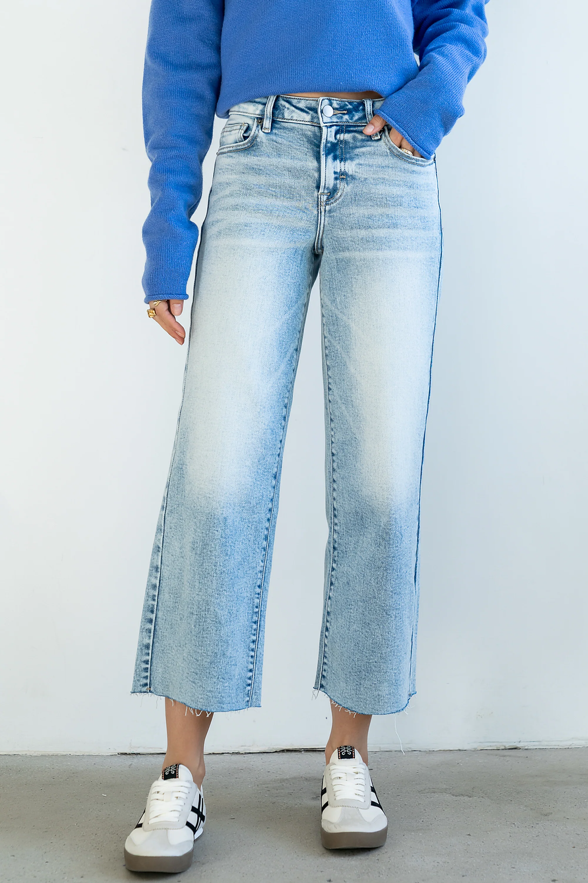 Colette Wide Leg Jeans in Light Wash - Image 4