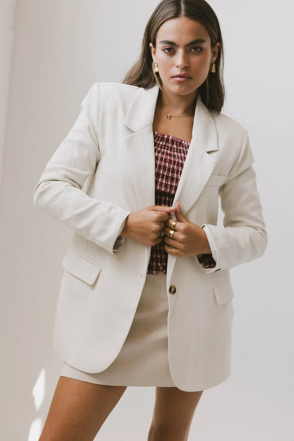 Crystal Blazer in Cream - FINAL SALE - Image 3