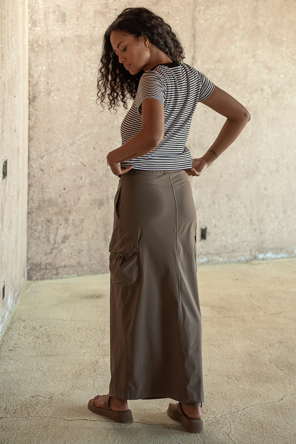 Ellie Cargo Skirt in Olive - FINAL SALE - Image 5