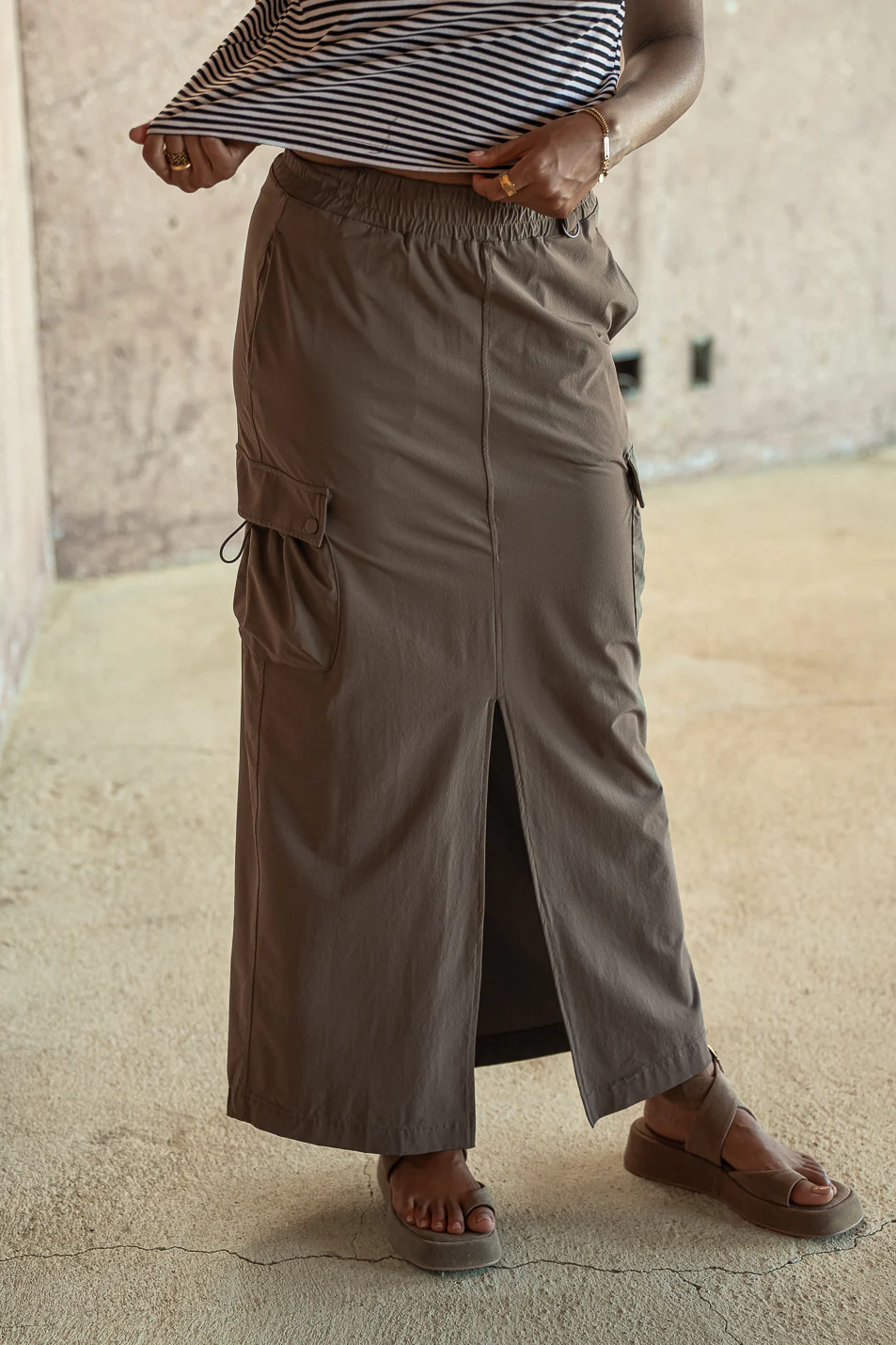 Ellie Cargo Skirt in Olive - FINAL SALE - Image 6