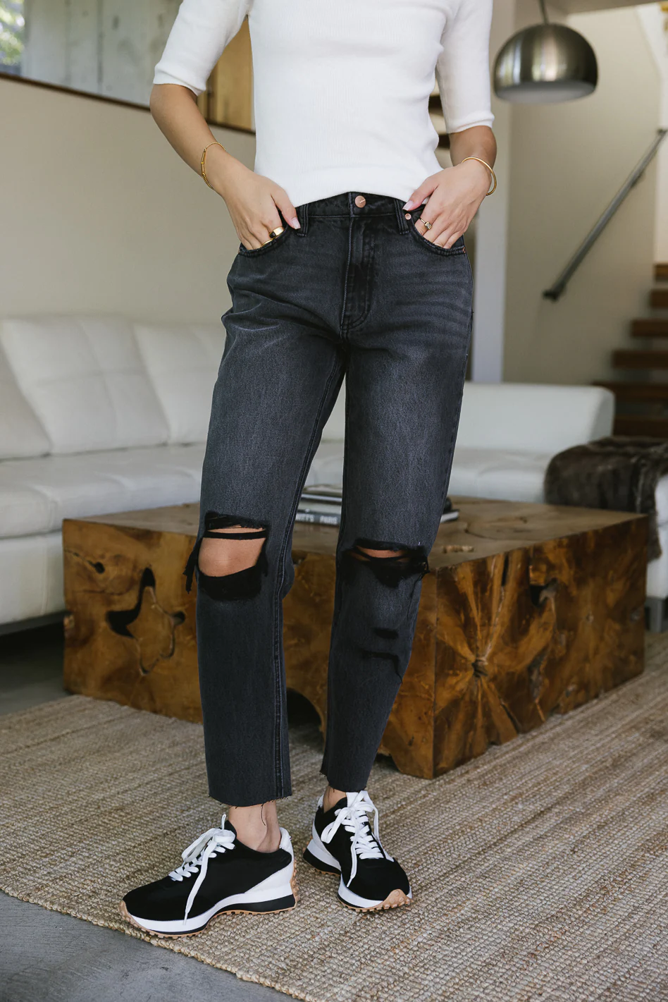 Harold Distressed Mom Jeans - FINAL SALE - Image 5
