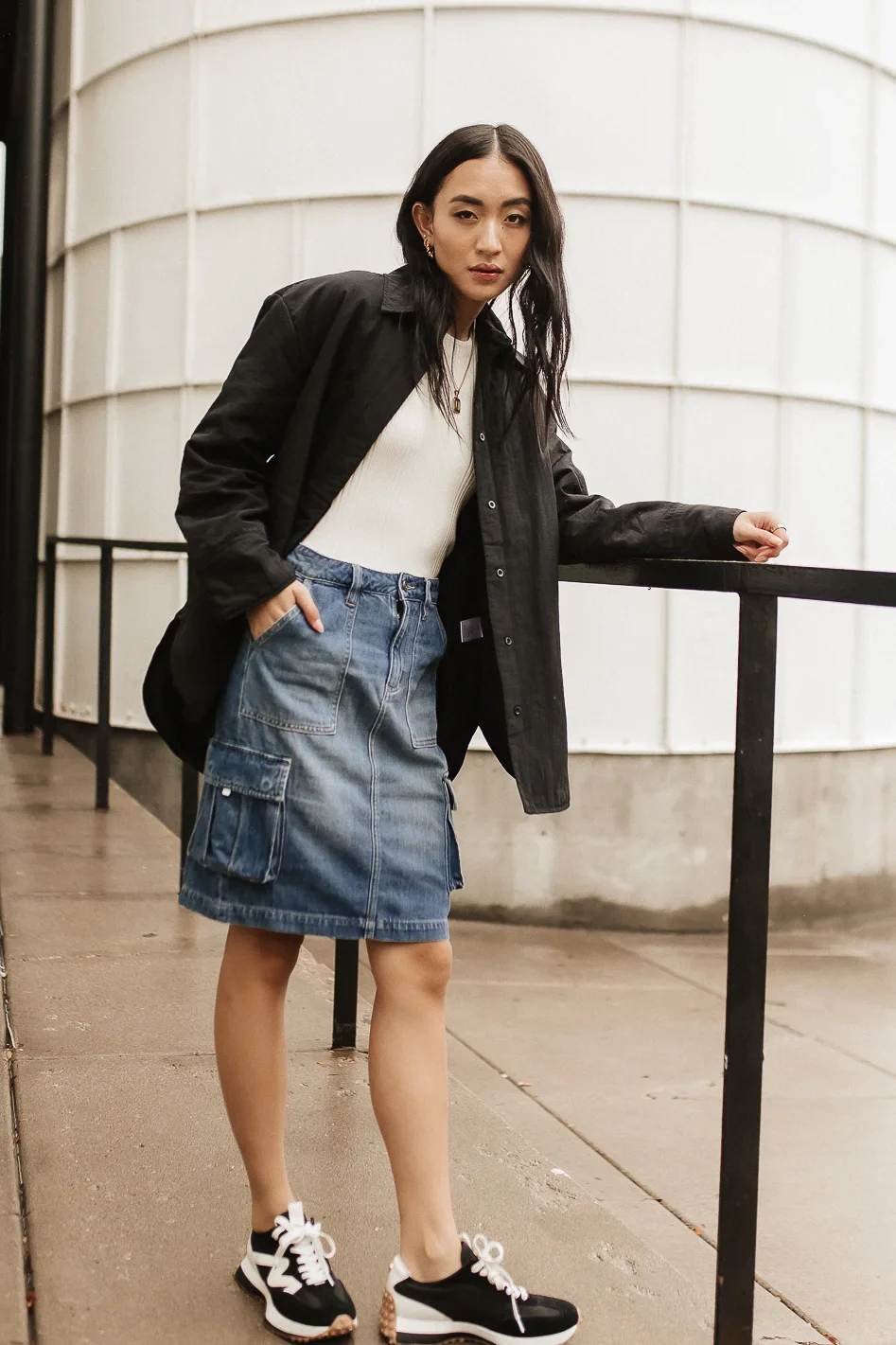 Parker Oversized Jacket in Black - Image 5