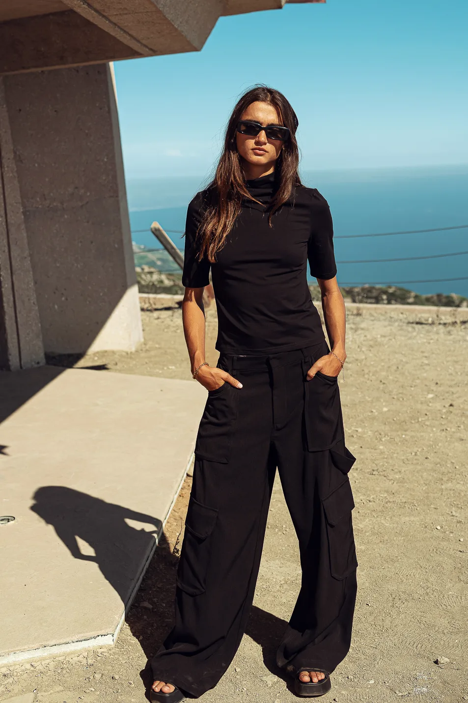 Quinn Utility Pants in Black - Image 3
