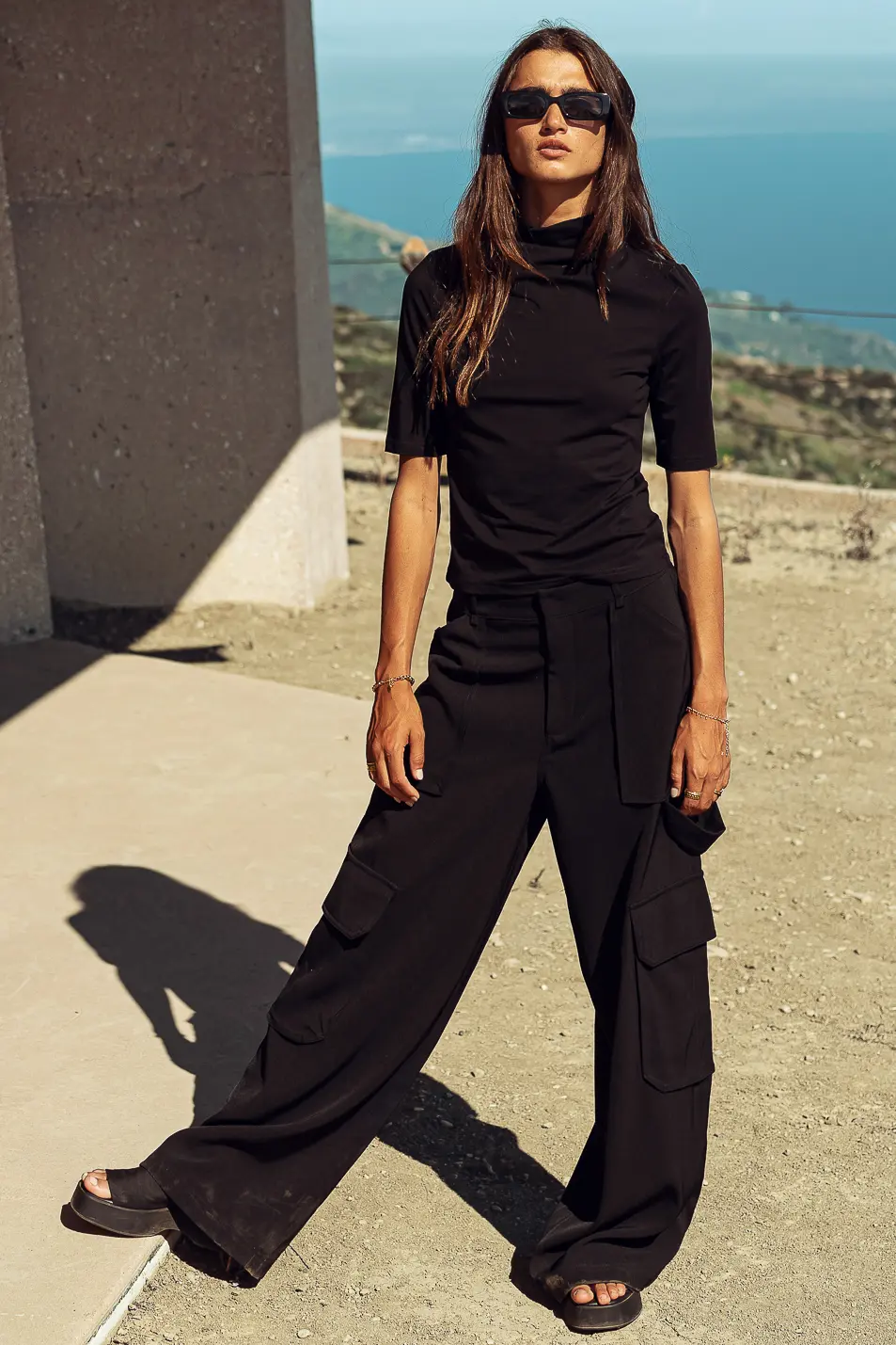 Quinn Utility Pants in Black - Image 4