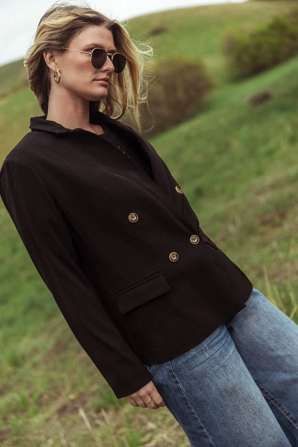 Romaine Blazer in Black - FINAL SALE - Image 3