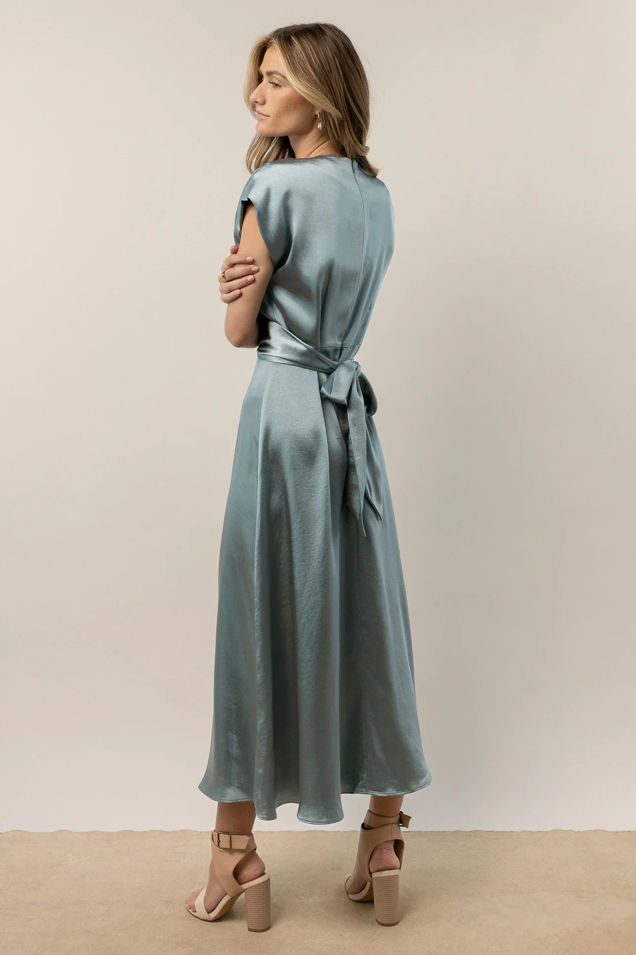 Rosalind Midi Dress in Blue - FINAL SALE - Image 5