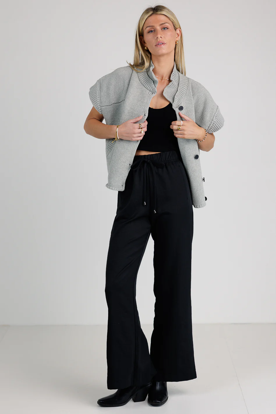 Sadie Knit Cardigan in Grey - FINAL SALE - Image 7