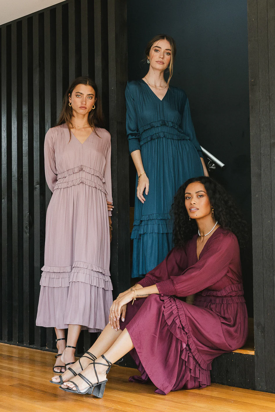 Willa Sleeved Ruffle Dress in Lavender - Image 5